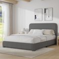 Queen Bed Frame,Upholstered Platform Bed Frame with Headboard, Modern
