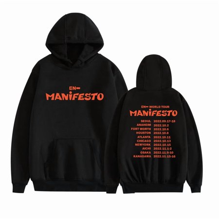 FOSSKOS Enh-ypen Double Sided Pattern Graphic Hoodies Long Sleeve Shirts For Men And Women