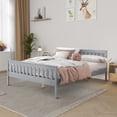 thumbnail image 1 of Queen Bed Frame with headboard, Wood Platform Bed Frame with Wood Slat Support, Modern Platform Bed for Teens, Boys, Girls, No Box Spring Needed, Grey, 1 of 6