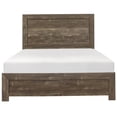 thumbnail image 1 of Queen Bed Frame with Headboard and Footboard, Rustic Brown Wood Finish, Engineered Wood Platform Bed with Storage Space, 1 of 4