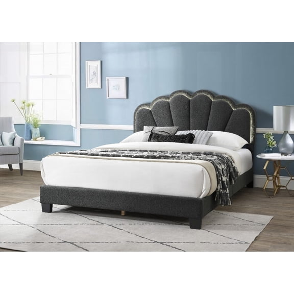 Queen Bed - Sleek Design with Robust Support and LED Lights