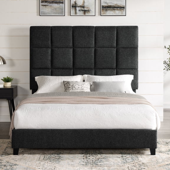 Queen Bed with Solid Wood Feet | In Bedroom Use Case | Certi - PUR - US Foam for Durability