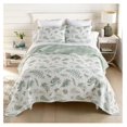 Queen Bedding Set 3 Piece Botanical Quilt Set with Queen Quilt and