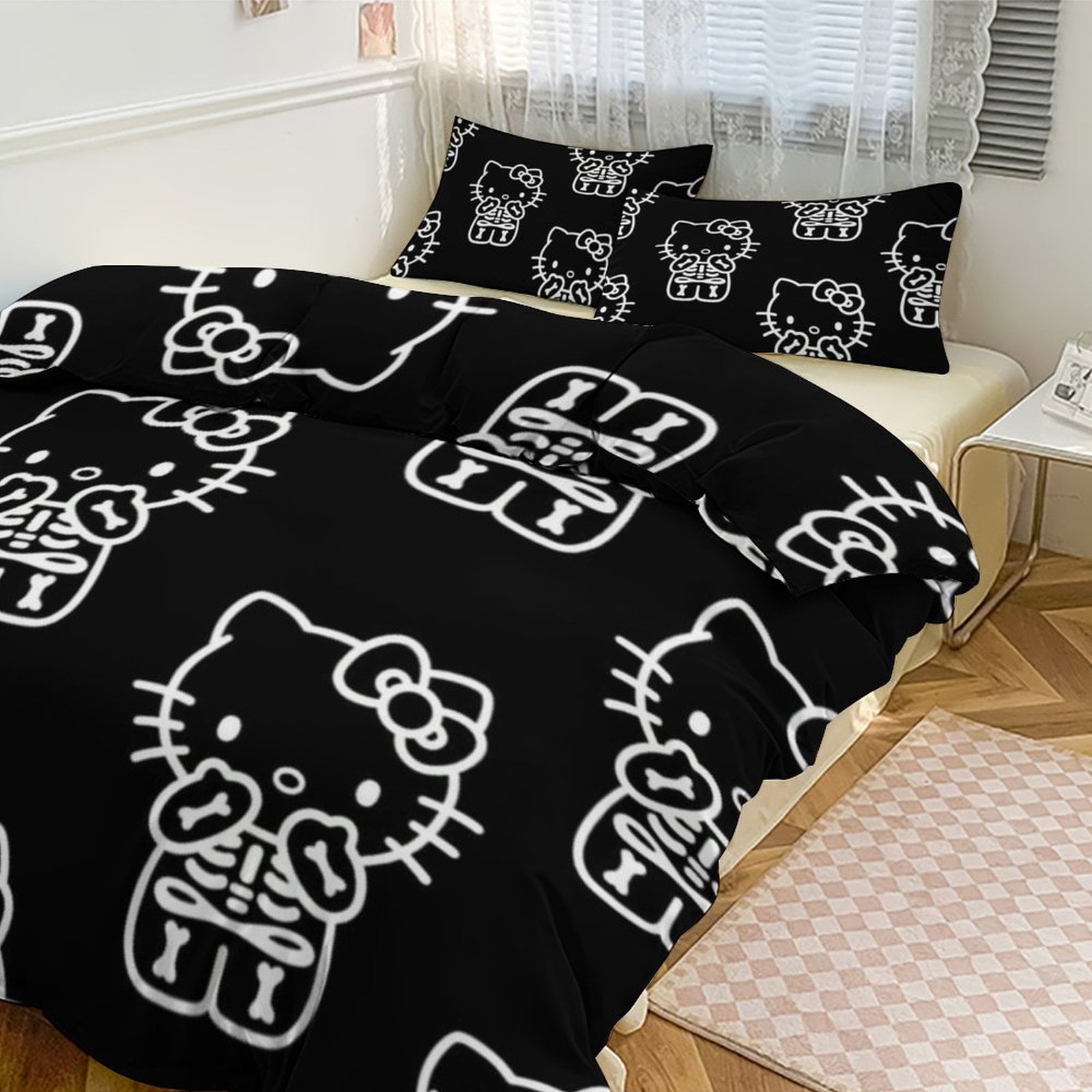 Queen Bedding Sets for Girls Cute Hello Kitty Bedding Set for Kids ...