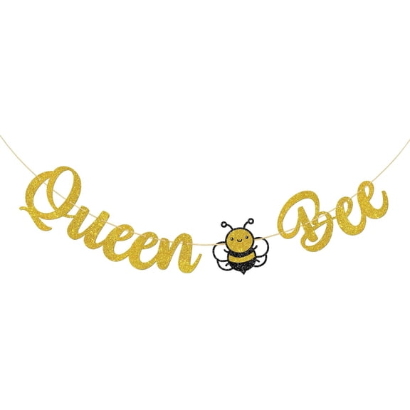 Queen Bee Banner, Bumble Bee Theme Mother Birthday Mommy to Bee Party Decoration Banner, Bee Theme Party Mommy to Be Happy Birthday Mom Sign Banner Photo Booth Props