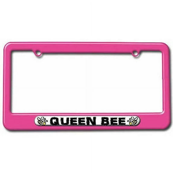Queen Bee, Bumble Bee License Plate Tag Frame, Multiple Colors