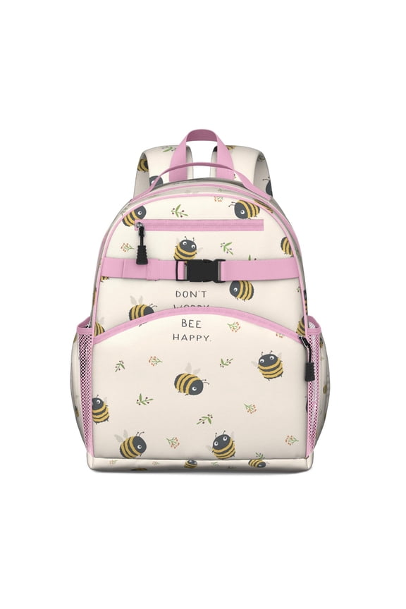 Queen Bee Cartoon Design Backpack - Durable Spine-Protecting School Bag for Teens & Heavy Load Carriers
