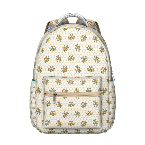 Queen Bee Cartoon Print Backpack - Waterproof & Lightweight Bookbag for s with Padded Back Panel