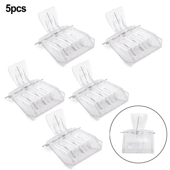 Queen Bee Catcher Clip Set, Transparent Plastic Beekeeper Tool for Safe Inspection and Handling, 5-Pack, 5x4.5x2cm, Lightweight and Easy to Use
