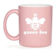 Queen Bee Ceramic Coffee Mug Tea Cup Gift 11oz Light Pink