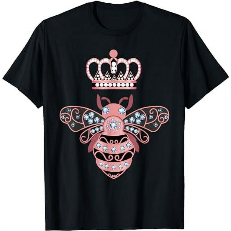Womens Queen Bee Crown T-Shirt Cute Gift For Woman Beekeeper Womens Queen Bee Crown T-Shirt Cute Gift For Woman Beekeeper