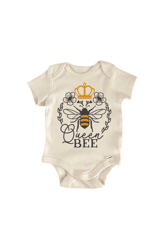 Queen Bee Honey Newborn Baby Bodysuit