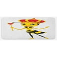 thumbnail image 1 of Queen Bee Kitchen Mat, Cartoon Style Crown and Wand Heart Design Insect Image, Plush Decorative Kitchen Mat with Non Slip Backing, 47" X 19", Scarlet Black Yellow, by Ambesonne, 1 of 1