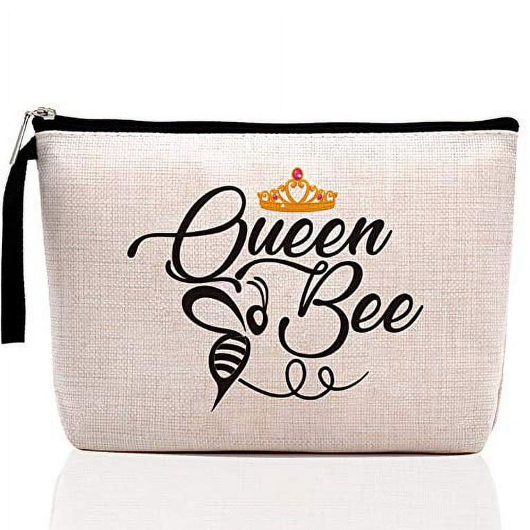 https://i5.walmartimages.com/seo/Queen-Bee-Makeup-Bag-Bumble-Bee-Inspirational-Gift-for-Her-Beekeeper-Gifts-Gift-Gardener-Honeybee-Gifts-Bee-Bag-Honeybee-Pouch-Case_27cd750b-04de-4b9f-a06f-e554dd64f173.b7af519f0b28361c362324a60ad174c2.jpeg?odnHeight=768&odnWidth=768&odnBg=FFFFFF