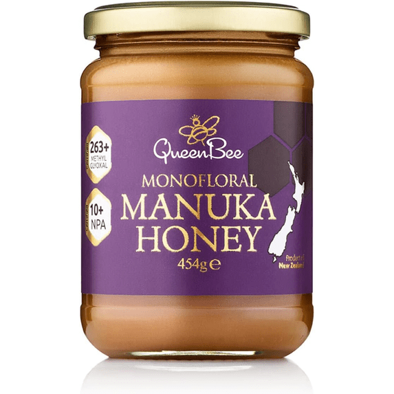 Queen Bee Monofloral Manuka Honey 263+ Methylglyoxal 10+ NPA 454g Honey