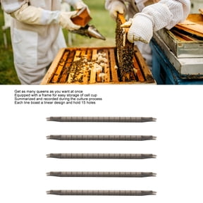 Queen Bee Rearing Kit, 5 Cell Cup Bars With 15 Holes For Beekeeping Cultivation
