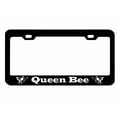 thumbnail image 1 of Queen Bee Style Metal License Plate Frame Personalized/Car Accessories Car Tag Holder Cover (Black/White), 1 of 2