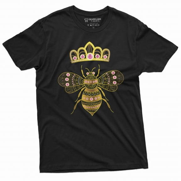 Queen Bee T-shirt Honey B Tee Shirt Bee with Crown Tee shirt popular culture Tee Shirt