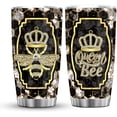 thumbnail image 1 of Queen Bee Tumbler Gift Coffee Cute Novelty Mug Tea Cup 20 oz Great Gift for Birthday, Christmas, Housewarming, Halloween for Women (Queen Bee), 1 of 5