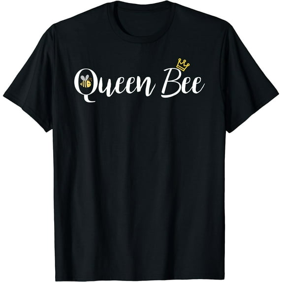 Queen Bee With Crown and Bumble Bee Graphic T Shirt