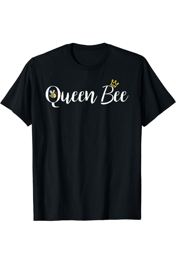 Queen Bee With Crown and Bumble Bee Graphic T Shirt