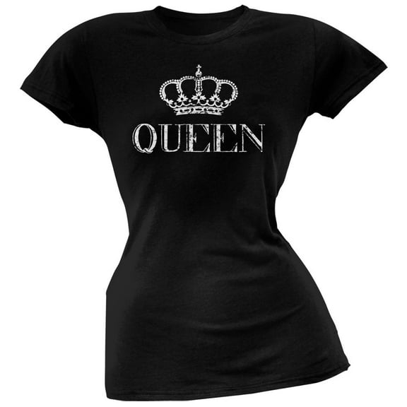 Queen Black Soft Juniors T-Shirt - Small