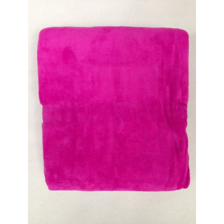 Queen Blanket Sumptuously Soft Plush Coral Fleece Mega Throw/reversible  Bedspread (Pink) 