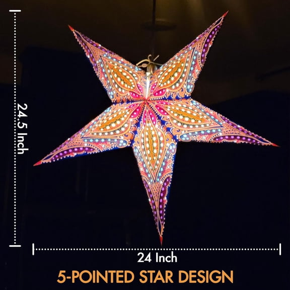 - Queen (Blue Pink, Medium) - Paper Star Lantern
