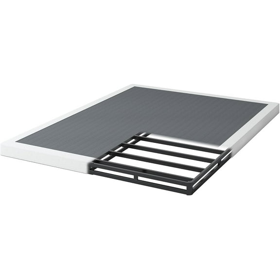 Queen Box Spring 3 Inch Heavy Duty Box Spring Mattress Foundation, Metal Bed Base with Fabric Cover, Noise Free Easy Assembly