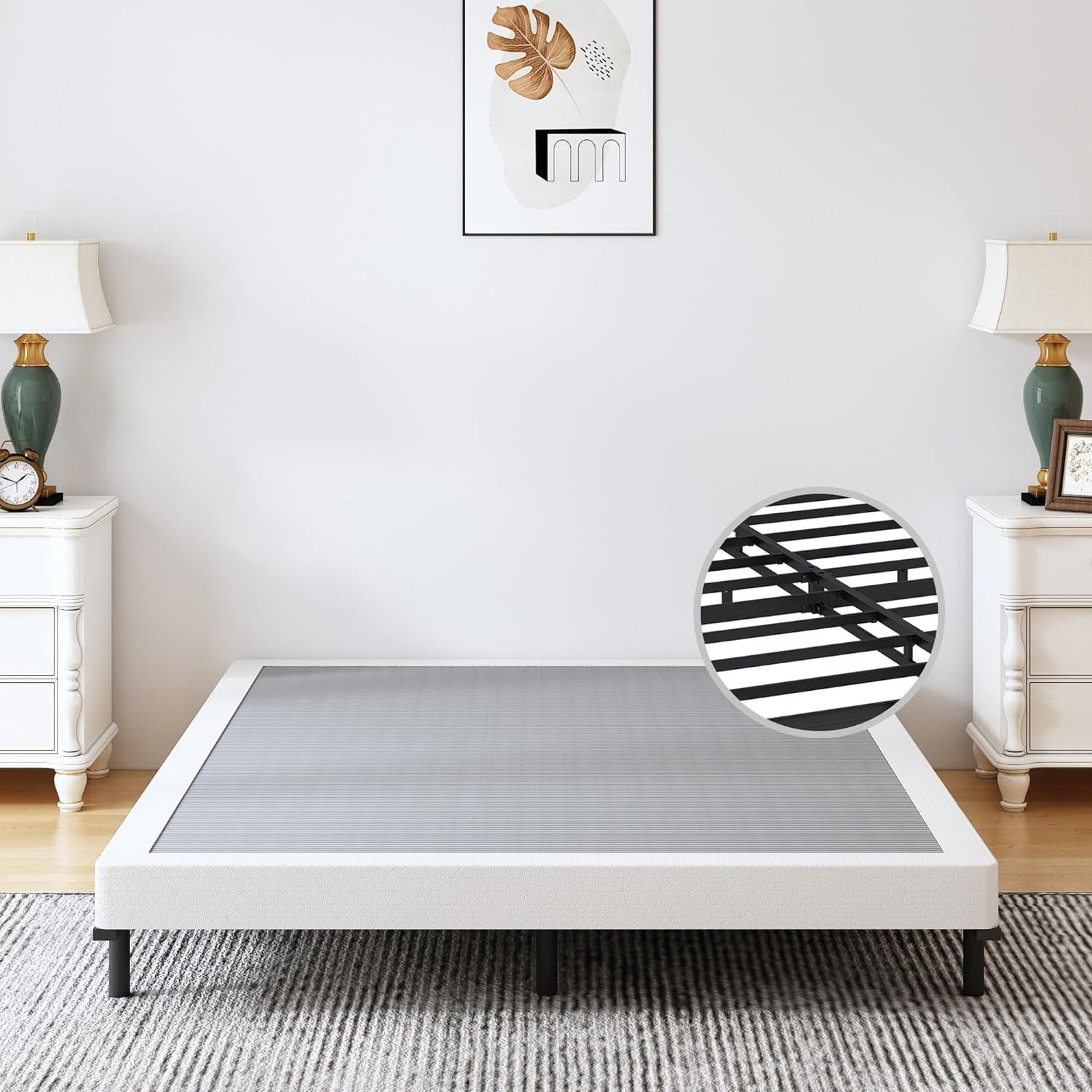 Queen Box Spring 4 Inch Heavy Duty Metal Box Springs Mattress