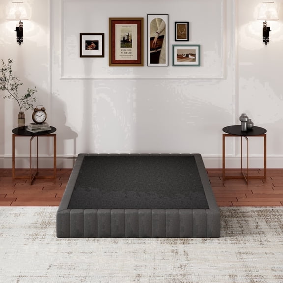 Queen Box Spring, 9 Inch Box Springs Queen Size Basics Bed Base, Mattress Foundation, Black Heavy Duty Metal Structure with Cover,Easy Assembly