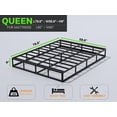 thumbnail image 1 of Queen Box Spring 9 Inch High Profile Black Metal Mattress Foundation with Fabric Cover, Easy Assembly, Non-Slip & Noise-Free, 1 of 9