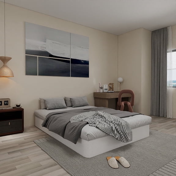 Queen Box Spring with Cover 9 Inch Low Profile Box Spring Only Queen Metal Box Spring for Twin Bed Frames Extra Thick Queen Spring Box Bed Base Non-Slip,Easy Clean