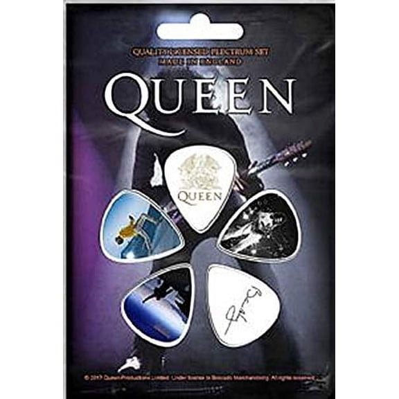 Queen/Brian May Set Of 5 Guitar Plectrums/Picks (rz) Licensed product