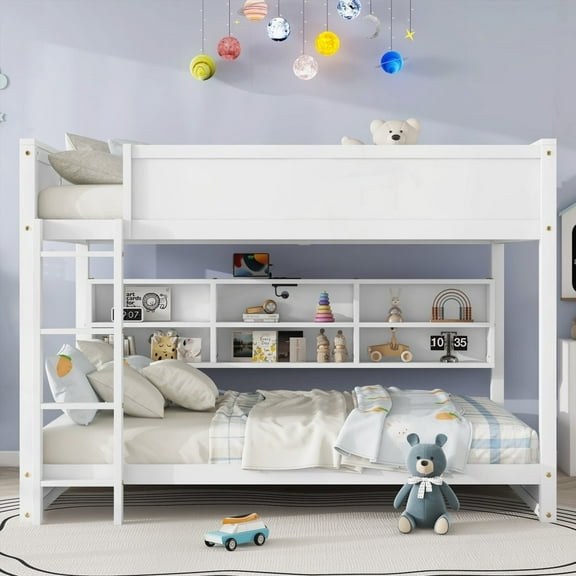 Queen Bunk Bed - 2 Rooms in 1 | Safety Guardrails