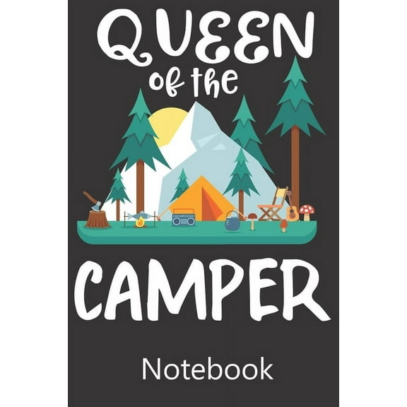Gold Apple Publishing Queen of The Camper Notebook Composition Book School Diary Writing Notes Lined Journal 6" x 9" 100 Pages Paperback