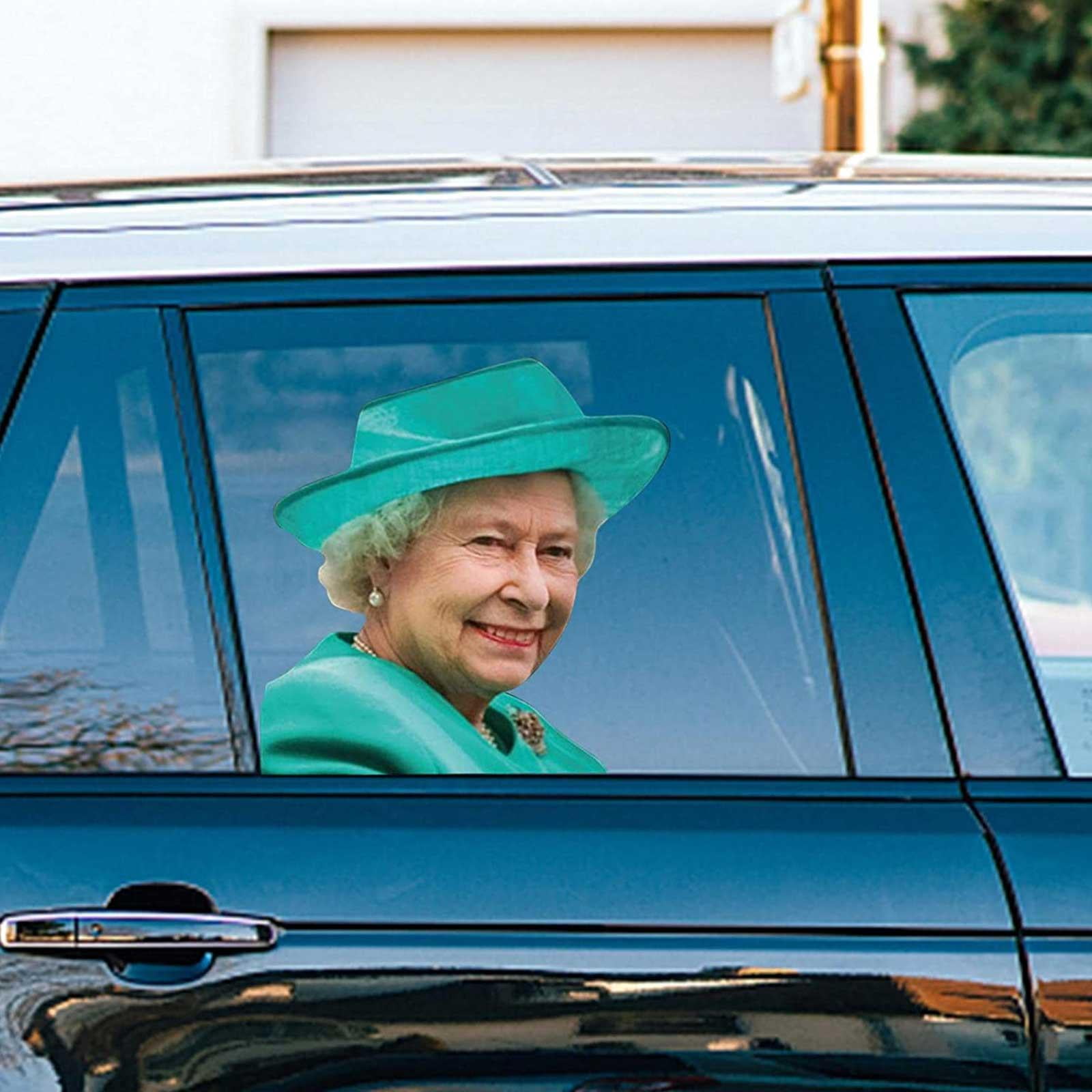 Queen Car Window Decal Queen Elizabeth Car Sticker Queen Of England Car