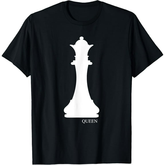 Queen Chess Piece Halloween Costume Chess Club Shirt T-ShirtMen and women, White Black T-shirt, size: Extra large S-1731XL