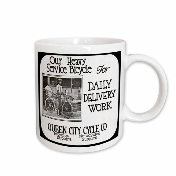 3drose, Queen City Bicycle Shop Advertisment 3, 15oz Mug
