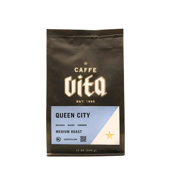 Queen City - Roasted by Caffe Vita - Whole Bean Coffee - 12 Ounce Bag
