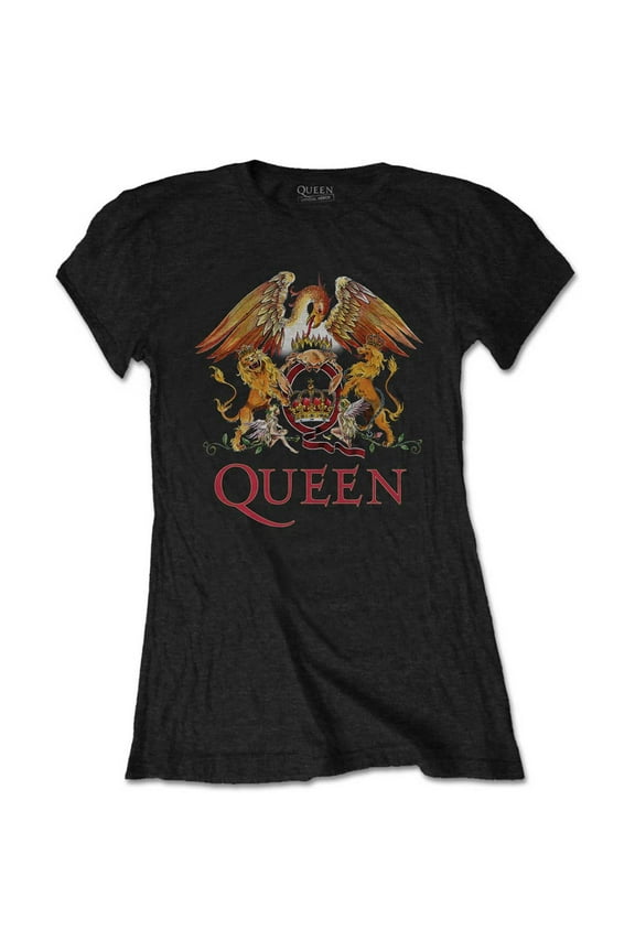 Queen Classic Crest Logo Skinny Fit T Shirt