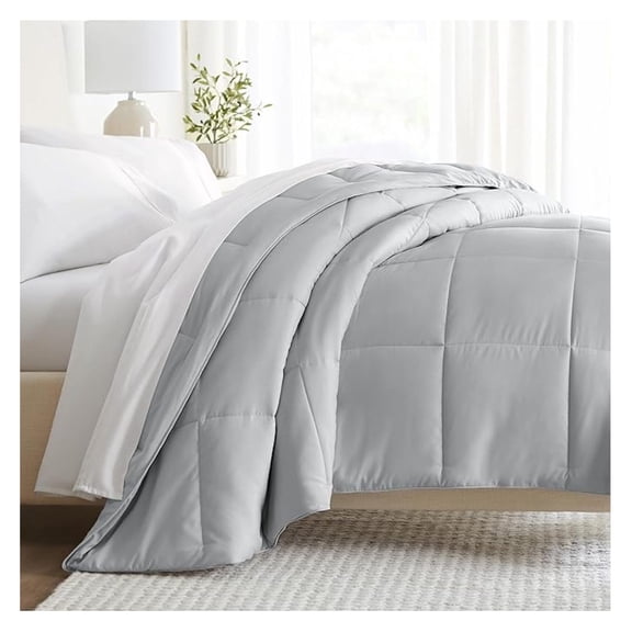 Queen Comforter (1 Piece - LGray) - Bring Luxury Home with Our Soft and Lightweight Down Comforters Queen Size - Can Also fit as Comforter Full Size