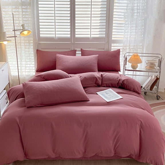 Queen Comforter Set, 4 Pieces All Season Bedding Sets, Soft Bed Set with 1 Down Alternative Duvet Insert 90×90 Inches, 2 Pillow Cases & 1 Deep Pocket Fitted Sheet All-Season Bedding Set