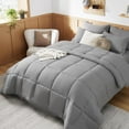 thumbnail image 1 of Queen Comforter Set - 7 Pieces Grey Queen Bed in a Bag, Bedding Sets Queen with Comforters, Sheets, Pillowcases & Shams, 1 of 9