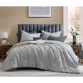 thumbnail image 1 of Queen Comforter Set, Bed in A Bag 7-Pieces, Light Grey Textured All Season Comfortable Bedding Sets with Comforter, Sheets, Pillowcases & Shams (Light Grey, 90"x90"), 1 of 9
