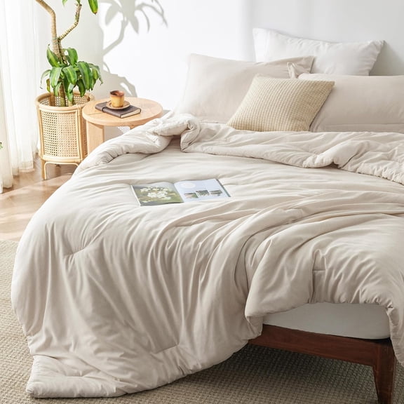 Queen Comforter Set Beige, Comforters Queen Size Boho Cream Soft Warm Tufted Neutral Bedding Comforter Sets for Queen Bed, 3 Pieces Aesthetic Chevron Farmhouse Cute Bohemian Textured Bed Set