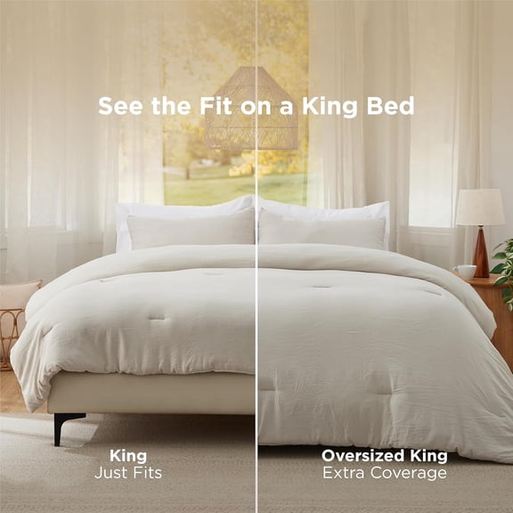 Queen Comforter Set Beige Soft Prewashed Bedding for All Seasons 3 Pieces GentleSoft Bed Set