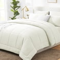 thumbnail image 1 of Queen Comforter Set, Grey 7 Pieces Bed in a Bag All Season Bedding, with Stitch Quilted Comforter Flat Sheet Fitted Sheet Pillowcases, 1 of 8