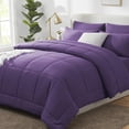 thumbnail image 1 of Queen Comforter Set, Navy 7 Pieces Bed in a Bag All Season Bedding, with Stitch Quilted Comforter Flat Sheet Fitted Sheet Pillowcases, 1 of 9