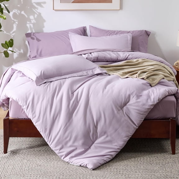 Queen Comforter Set Pink, 8 Pieces Prewashed Bed in a Bag with Soft Fleece Blanket, Down Alternative Bedding Set for All Seasons, Sheets, Pillowcases & Shams